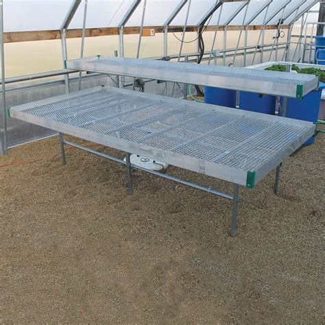 green house metal commercial planter benches|greenhouse bench parts.